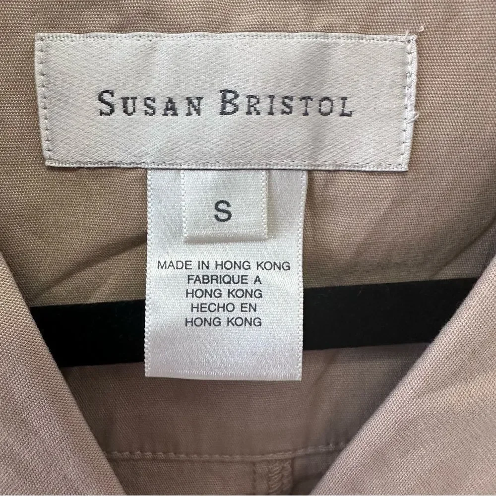 Susan Bristol Women Button‎ Front Khaki Top